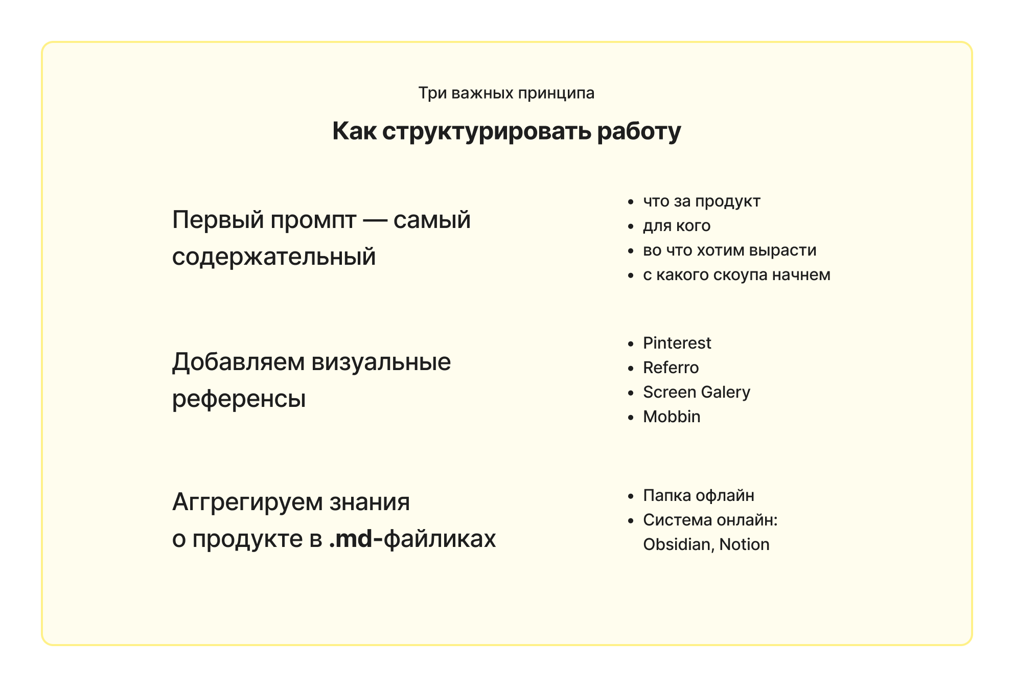 Как структурировать работу